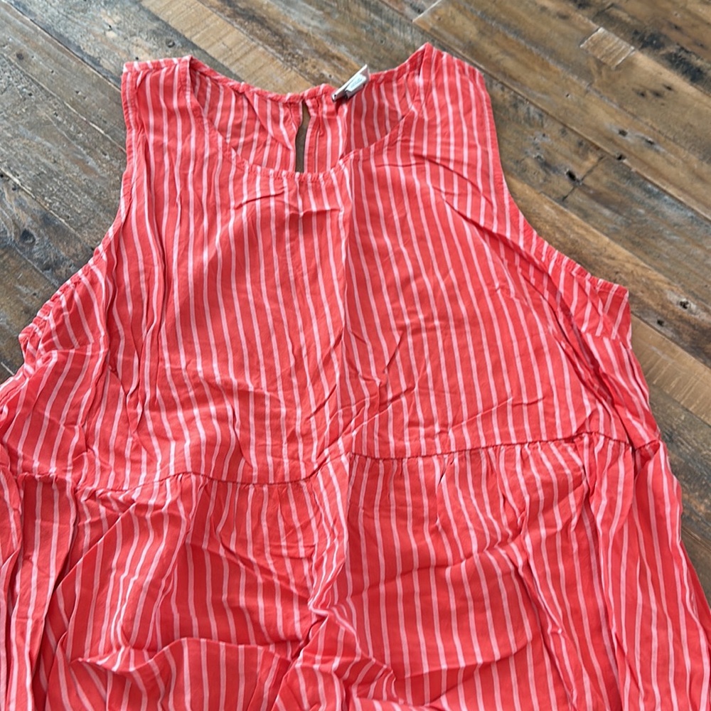 A New Day orange/off white sundress - Picture 2 of 3